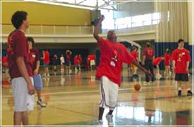 Coaching at HoopCamp